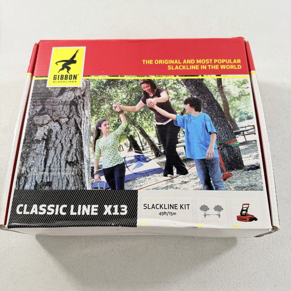 Gibbon Slacklines Classic Line X13 49 Feet Slackline Set 49 Ft Slack Line - NEW
